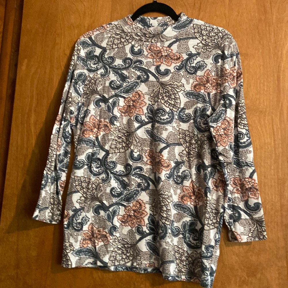 LOFT Outlet XXL 3/4 sleeve mockneck shirt